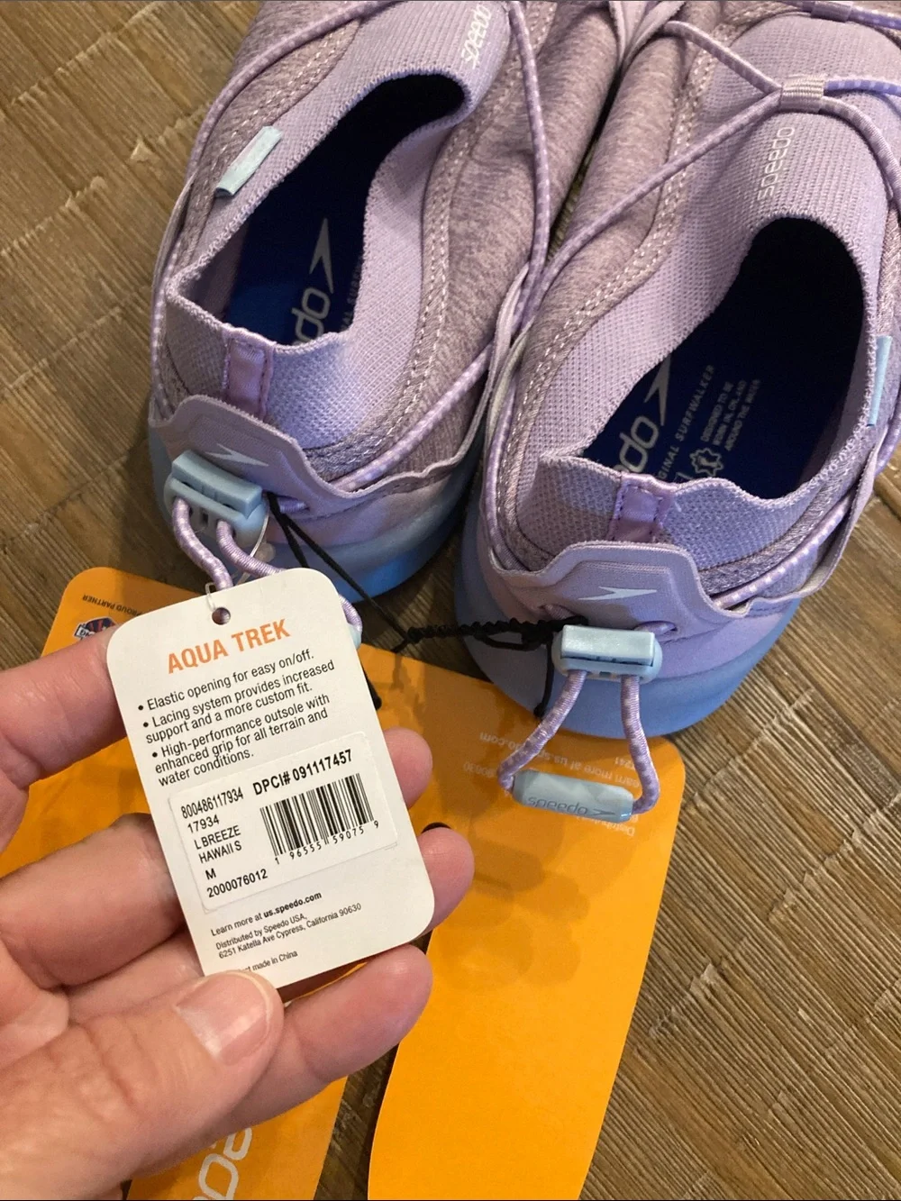 Speedo Aqua Trek Water Shoes in Lavender & Light Blue Accents NWT girls size 2-3